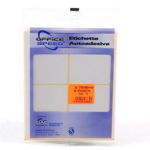 Etichette Autoadesive 56X46mm 60 pezzi