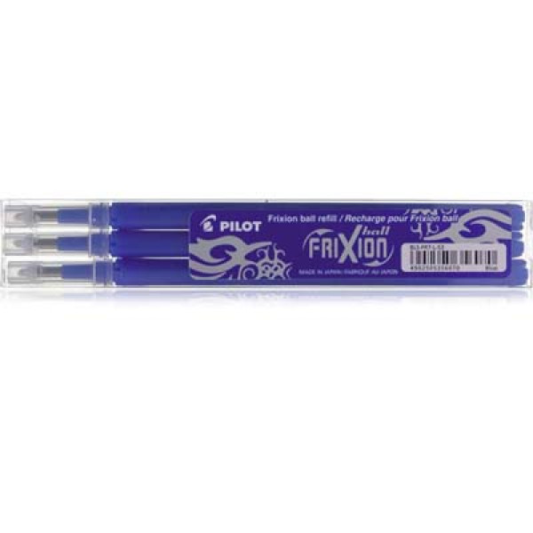 Refill pilot frixion ball blu confezione da 3 pezzi