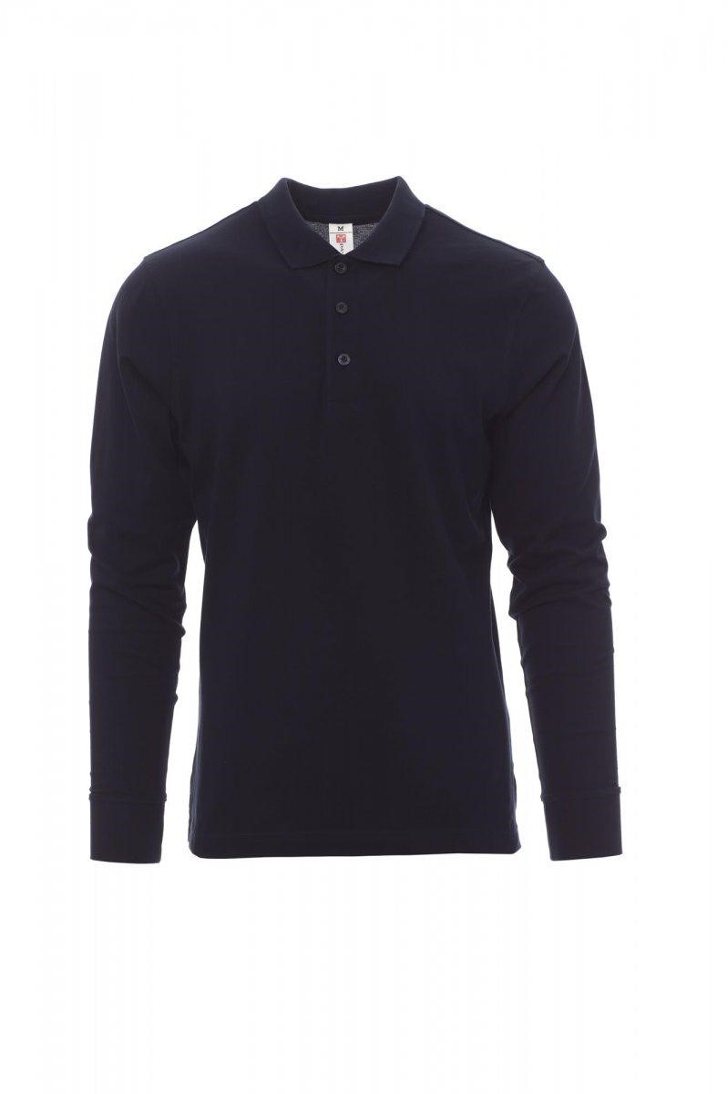 Polo uomo Payper 185 gr cotone 100% blu navy Manica lunga