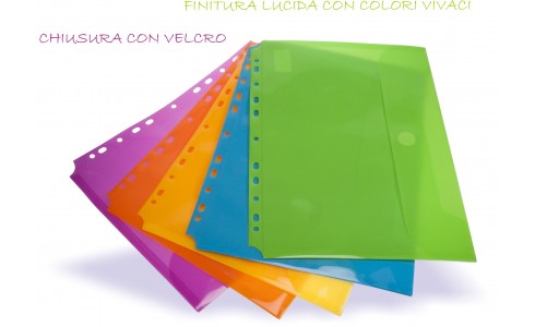 Busta Forata Chiusa con Velcro Col. Assortiti