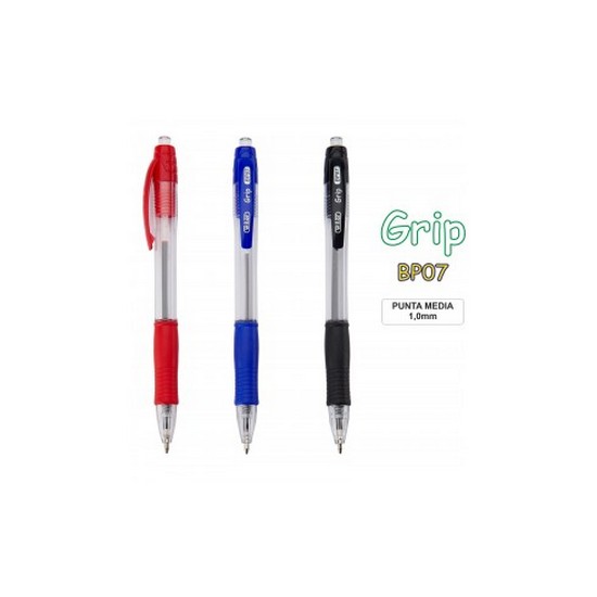 Penna a Scatto GRIP 1,0mm col.  BLU